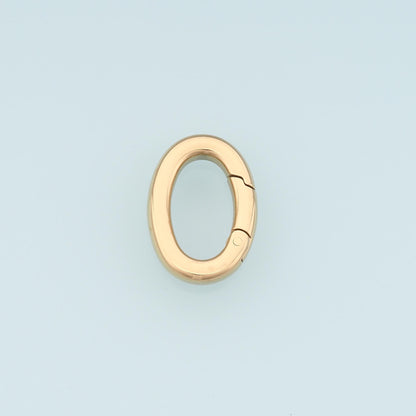 Oval Spring Carabiner Clasp,14K Gold Stainless Steel Jewelry Closure,Waterproof Connector for DIY Necklace Bracelet Making