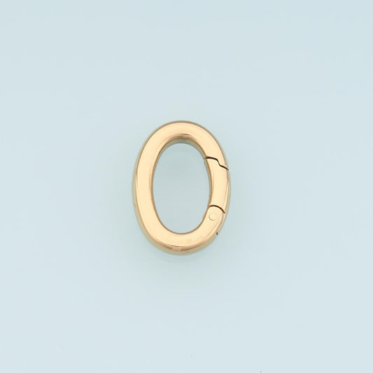 Oval Spring Carabiner Clasp,14K Gold Stainless Steel Jewelry Closure,Waterproof Connector for DIY Necklace Bracelet Making