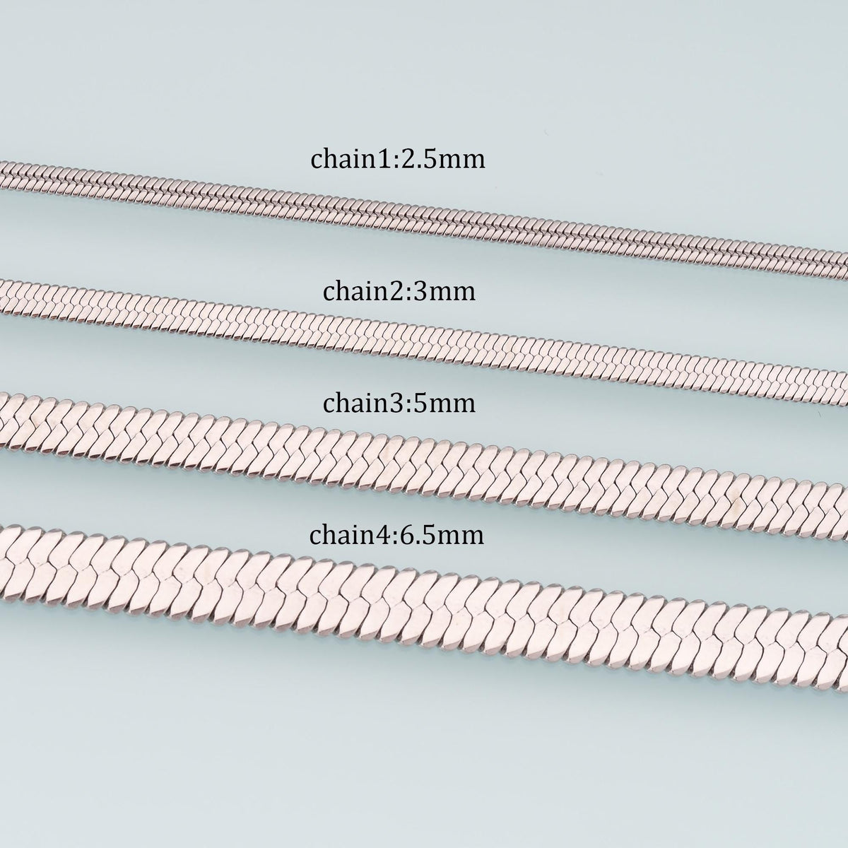 Stainless Steel Snake Jewelry Chain 3.28 ft, 16.40 ft for Jewelry Making