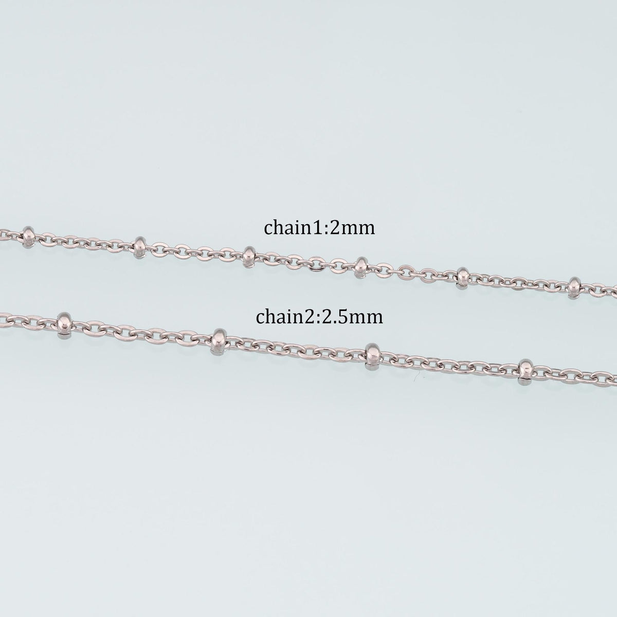 Stainless Steel Round Wire Chain,Silver Stainless Steel Chain,Waterproof Chain for DIY Necklace Bracelet Making