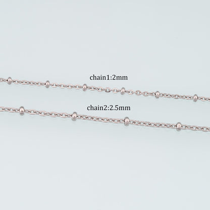 Stainless Steel Round Wire Chain,Silver Stainless Steel Chain,Waterproof Chain for DIY Necklace Bracelet Making