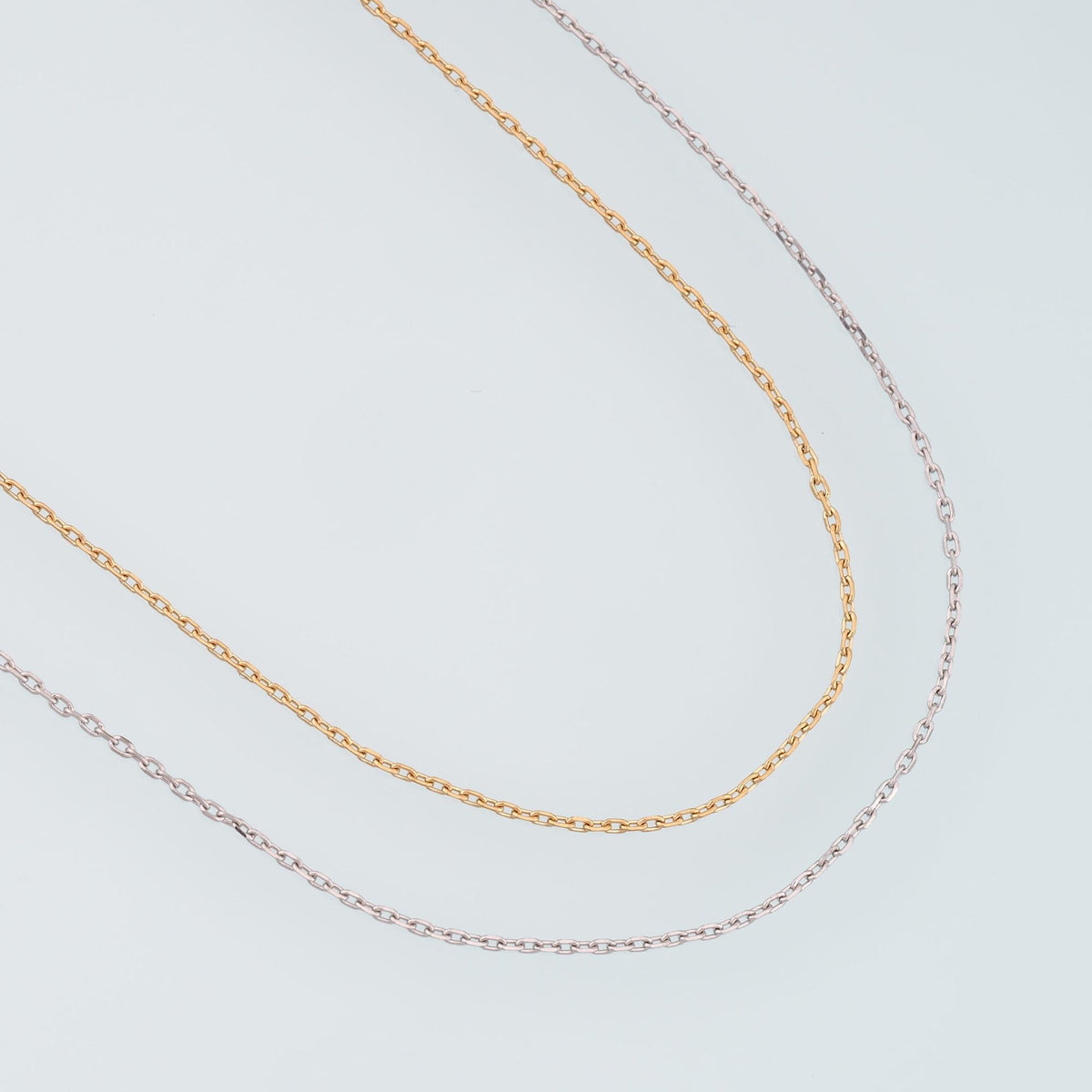 Stainless Steel Thin Round Chain,14K Gold Stainless Steel Chain,Waterproof Chain for DIY Necklace Bracelet Making