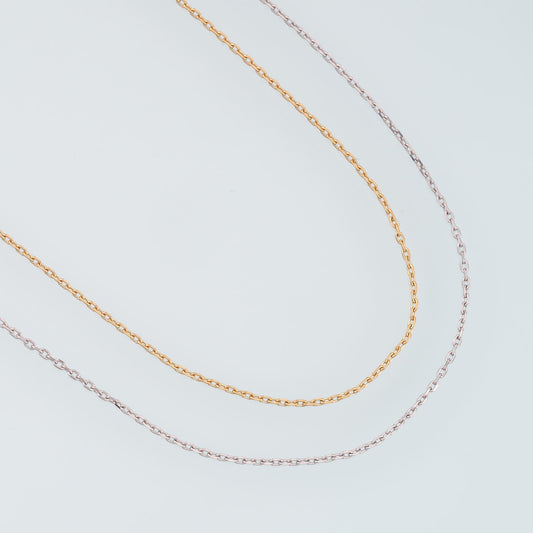 Stainless Steel Thin Round Chain,14K Gold Stainless Steel Chain,Waterproof Chain for DIY Necklace Bracelet Making