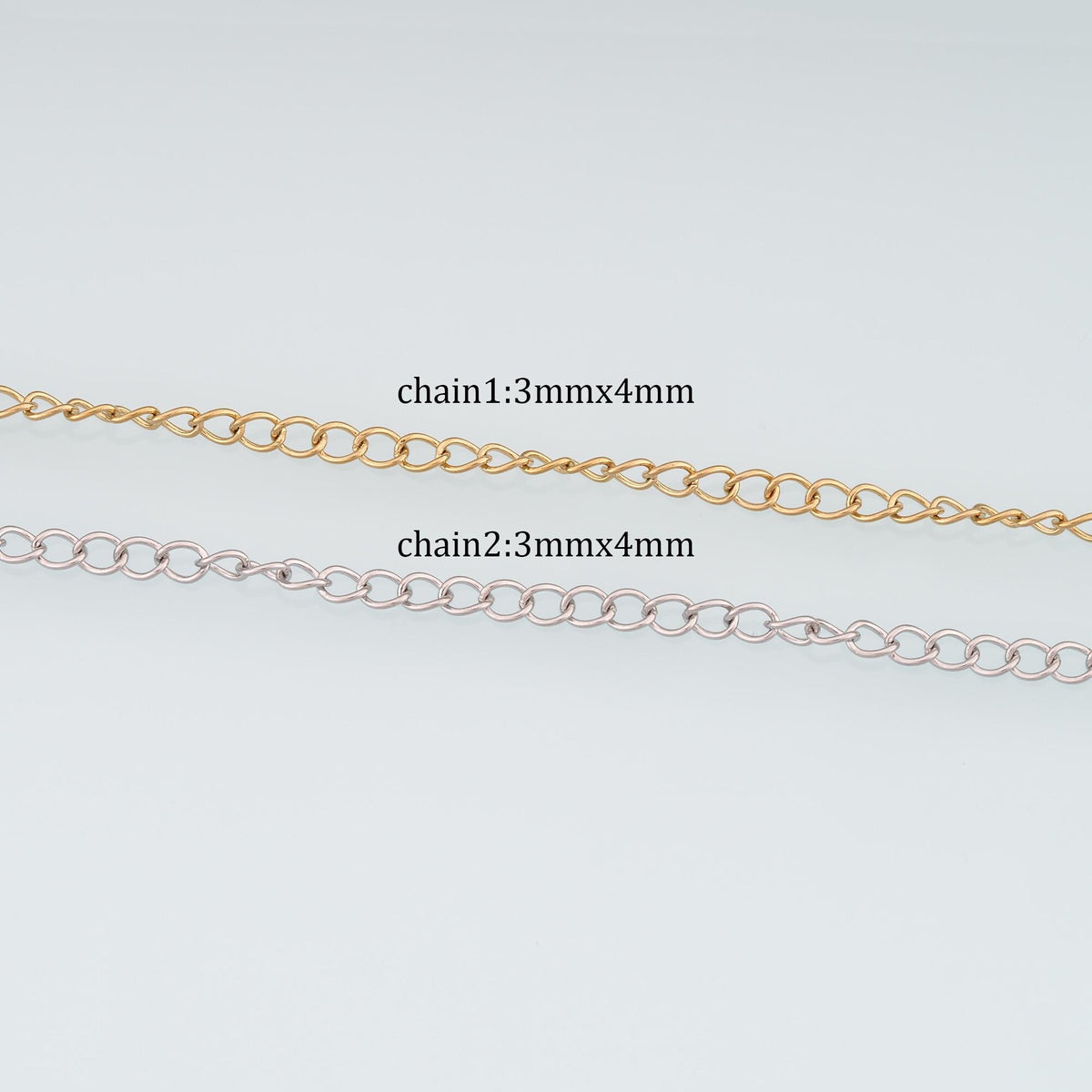 Stainless Steel Round Chain,14K Gold Stainless Steel Chain,Waterproof Chain for DIY Necklace Bracelet Making