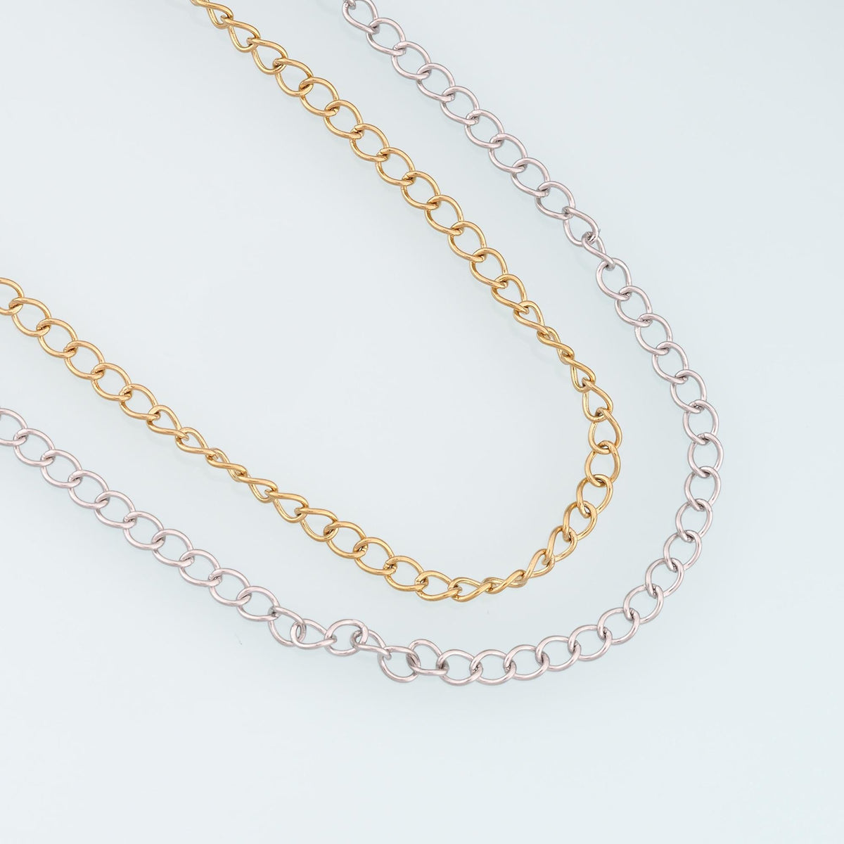 Stainless Steel Round Chain,14K Gold Stainless Steel Chain,Waterproof Chain for DIY Necklace Bracelet Making