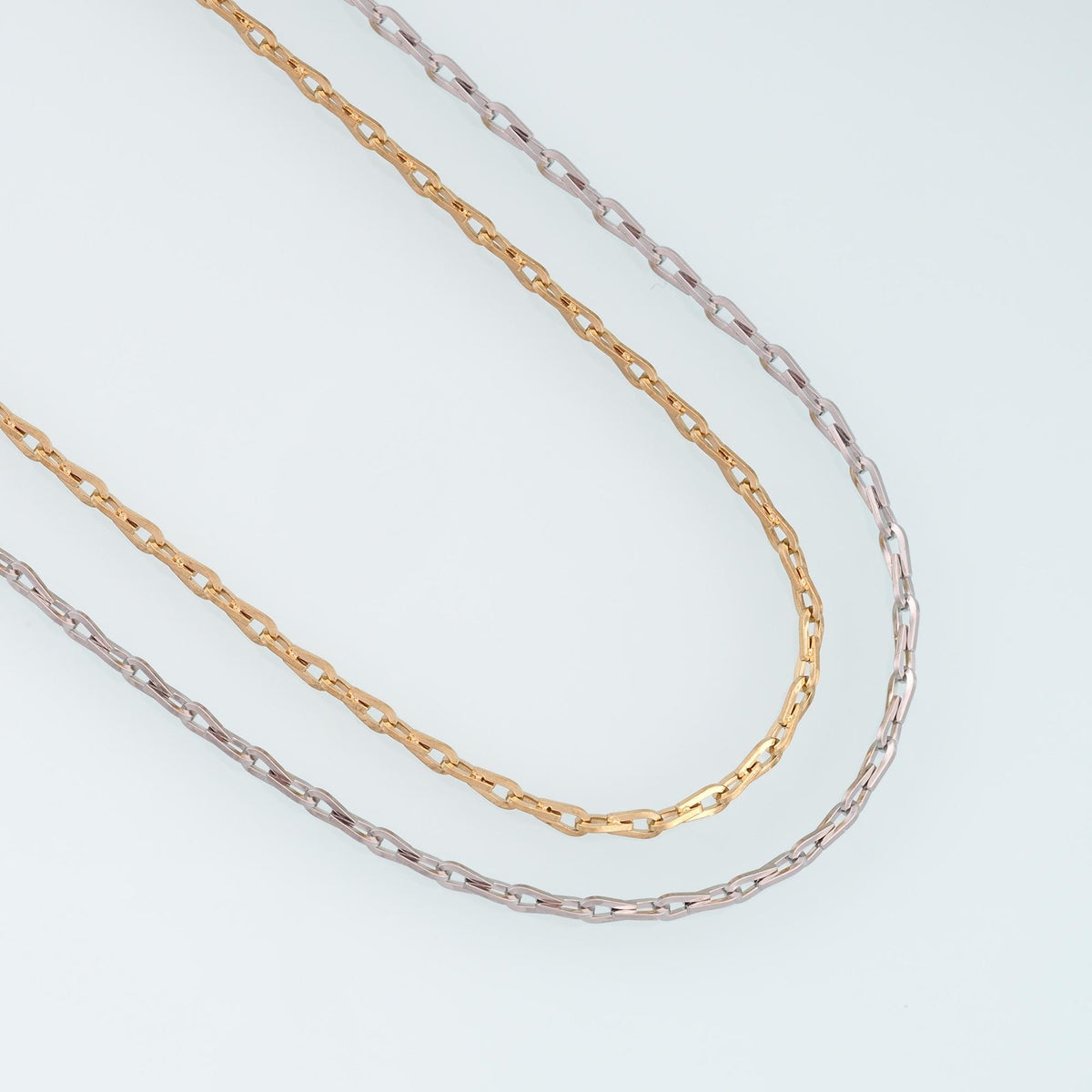 Stainless Steel Paper Clip Chain,14K Gold Stainless Steel Chain,Waterproof Chain for DIY Necklace Bracelet Making