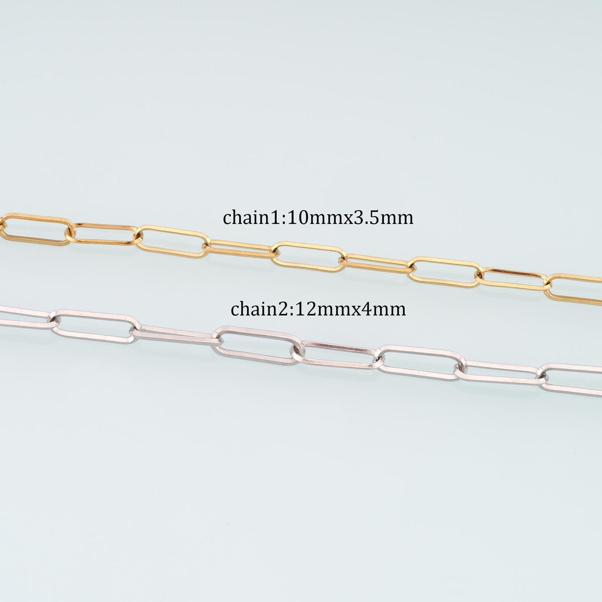 Stainless Steel Oval Chain,14K Gold Stainless Steel Chain,Waterproof Chain for DIY Necklace Bracelet Making