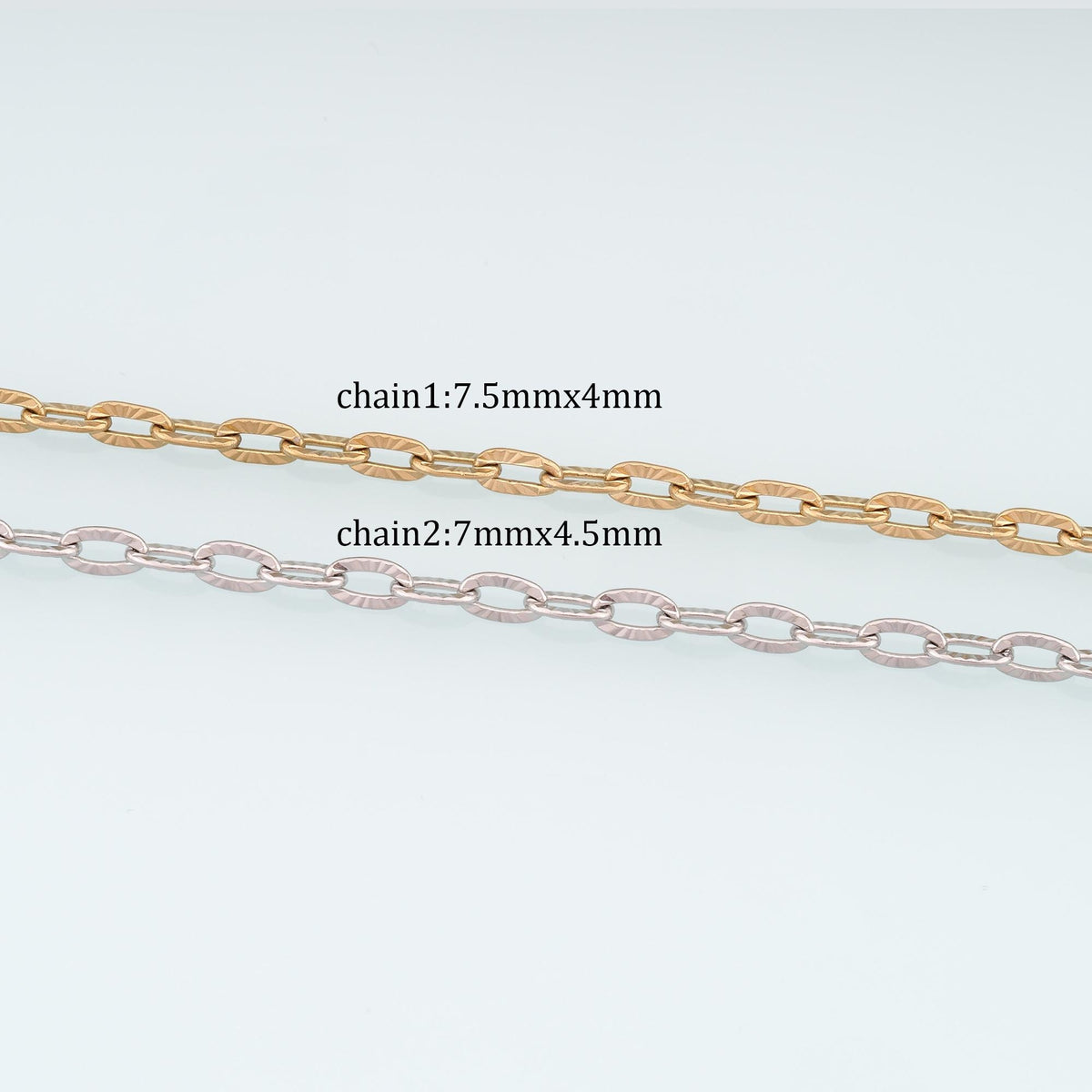 Stainless Steel Embossed Oval Chain,14K Gold Stainless Steel Chain,Waterproof Chain for DIY Necklace Bracelet Making
