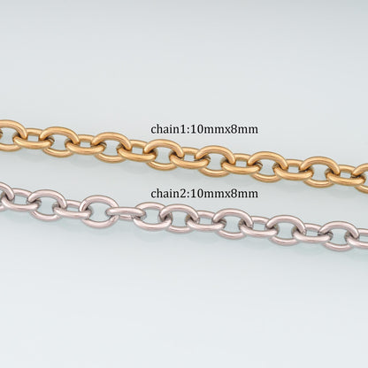 Stainless Steel Cuba Chain,14K Gold Stainless Steel Chain,Waterproof Chain for DIY Necklace Bracelet Making