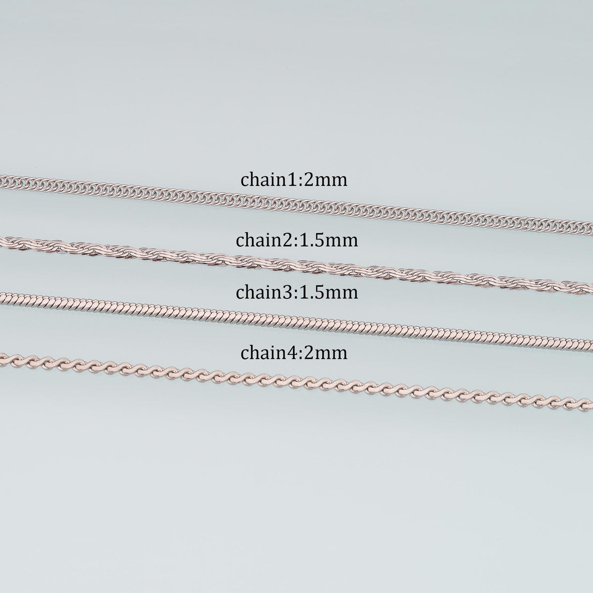 Stainless Steel Snake Chain,Silver Stainless Steel Chain,Waterproof Chain for DIY Necklace Bracelet Making