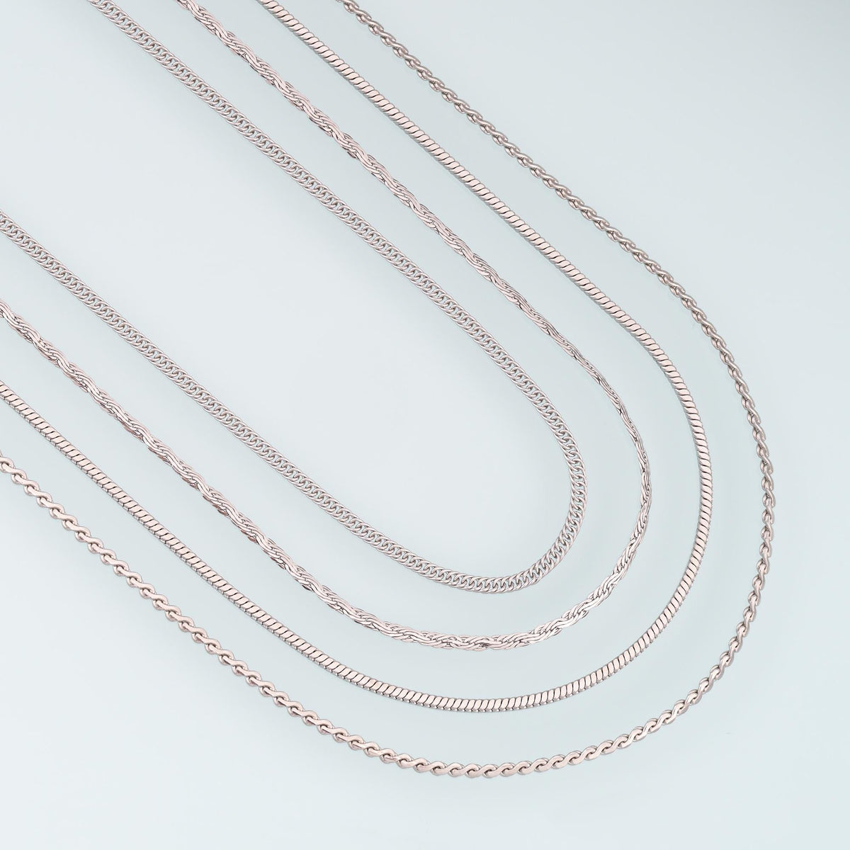 Stainless Steel Snake Chain,Silver Stainless Steel Chain,Waterproof Chain for DIY Necklace Bracelet Making