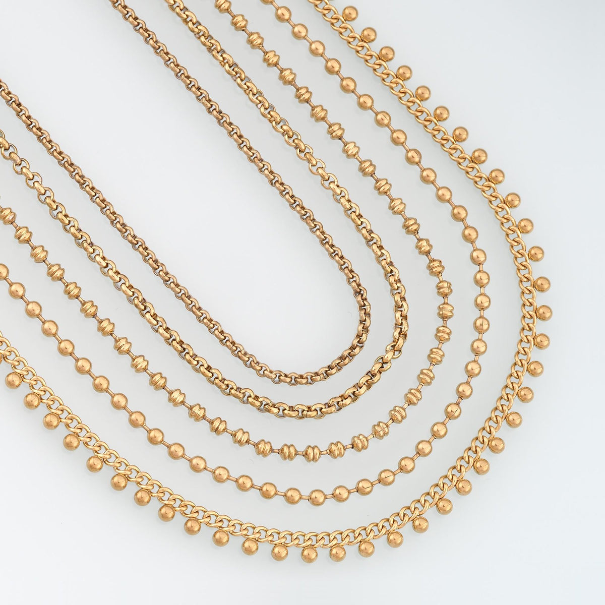 Stainless Steel Lantern Beads Chain,14K Gold Stainless Steel Chain,Waterproof Chain for DIY Necklace Bracelet Making
