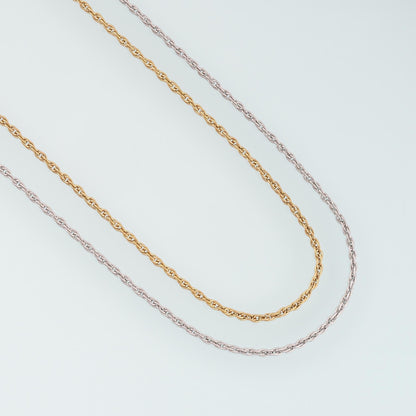Stainless Steel Chopin Chain,14K Gold Stainless Steel Chain,Waterproof Chain for DIY Necklace Bracelet Making