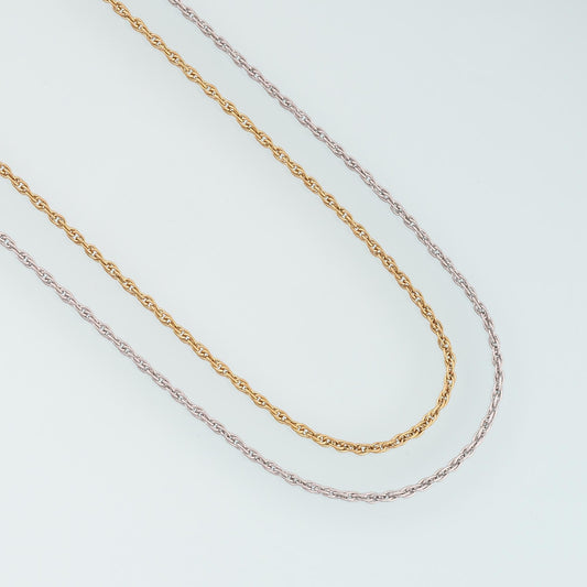 Stainless Steel Chopin Chain,14K Gold Stainless Steel Chain,Waterproof Chain for DIY Necklace Bracelet Making
