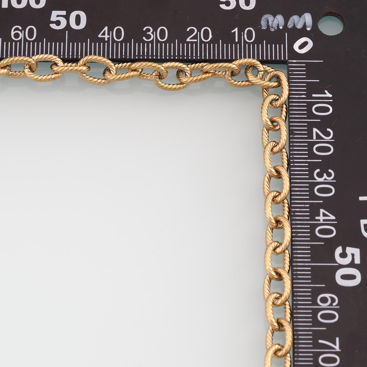 Stainless Steel Twist Oval Chain,14K Gold Stainless Steel Chain,Waterproof Chain for DIY Necklace Bracelet Making