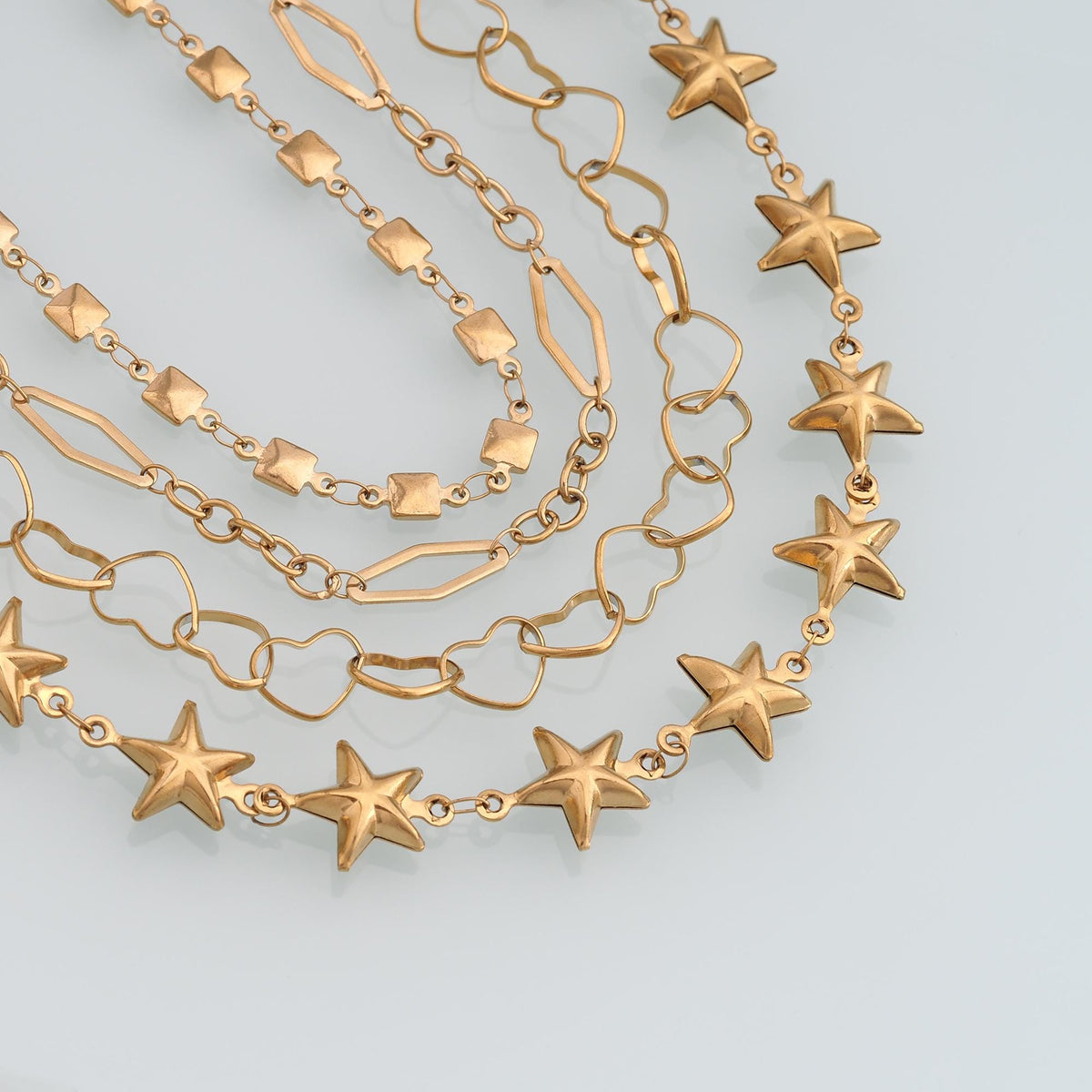 14K Gold Star Jewelry Chain 3.28 ft, 16.40 ft for Jewelry Making