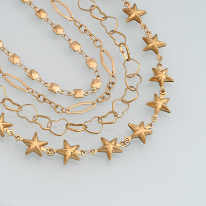 14K Gold Star Jewelry Chain 3.28 ft, 16.40 ft for Jewelry Making