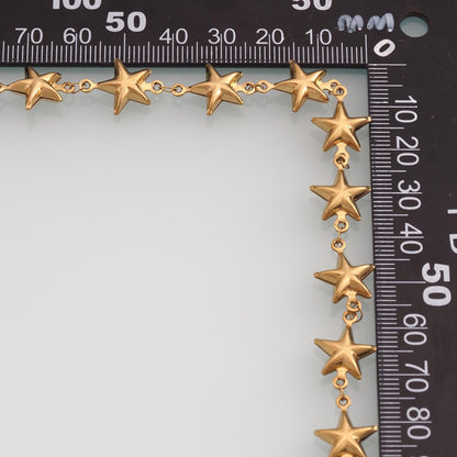 Stainless Steel Star Chain,14K Gold Stainless Steel Chain,Waterproof Chain for DIY Necklace Bracelet Making