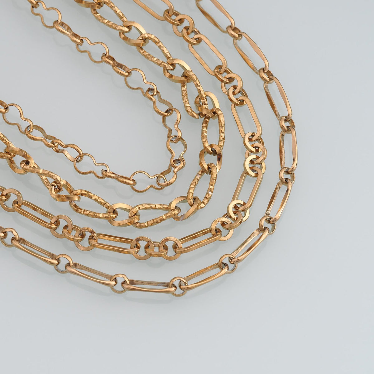 Stainless Steel Gourd Chain,14K Gold Stainless Steel Chain,Waterproof Chain for DIY Necklace Bracelet Making