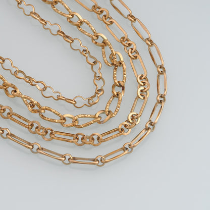 Stainless Steel Gourd Chain,14K Gold Stainless Steel Chain,Waterproof Chain for DIY Necklace Bracelet Making