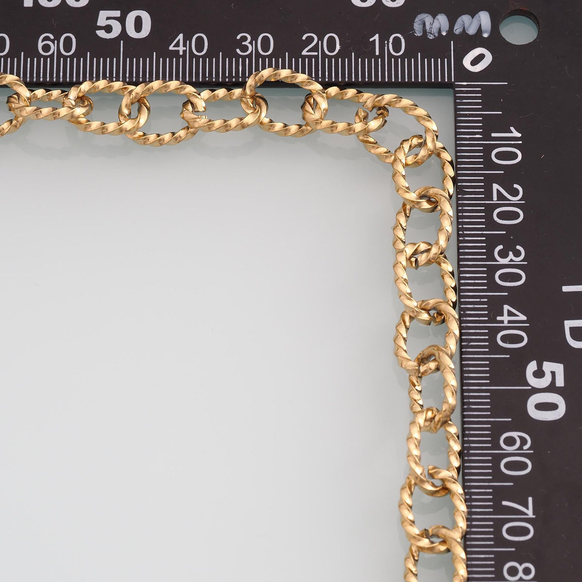 Stainless Steel Twist Oval Chain,14K Gold Stainless Steel Chain,Waterproof Chain for DIY Necklace Bracelet Making