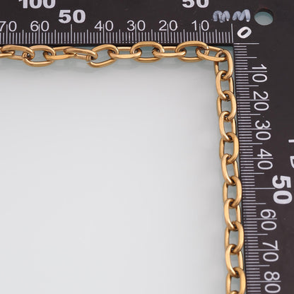 Stainless Steel Oval Chain,14K Gold Stainless Steel Chain,Waterproof Chain for DIY Necklace Bracelet Making