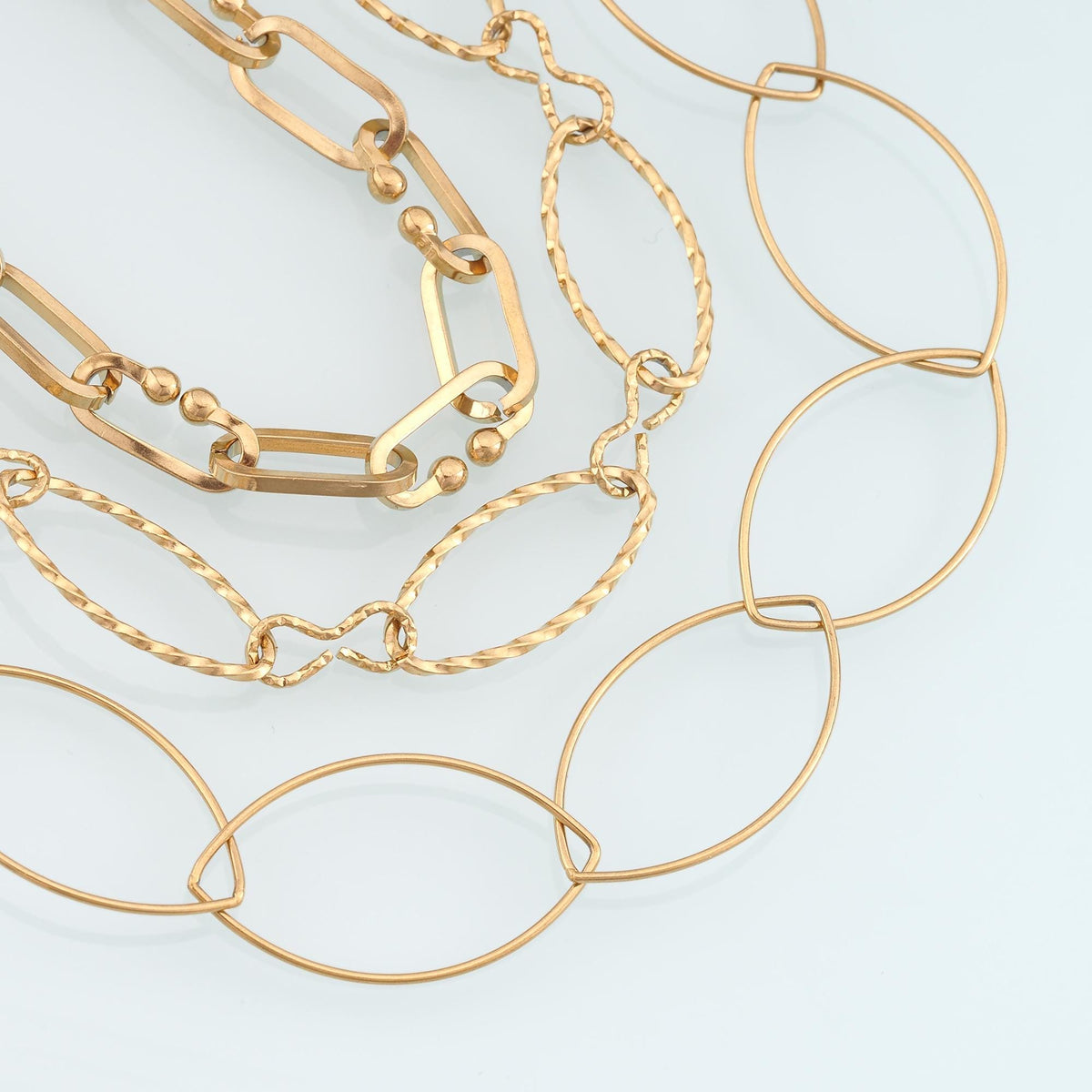 Stainless Steel Twist Oval Chain,14K Gold Stainless Steel Chain,Waterproof Chain for DIY Necklace Bracelet Making