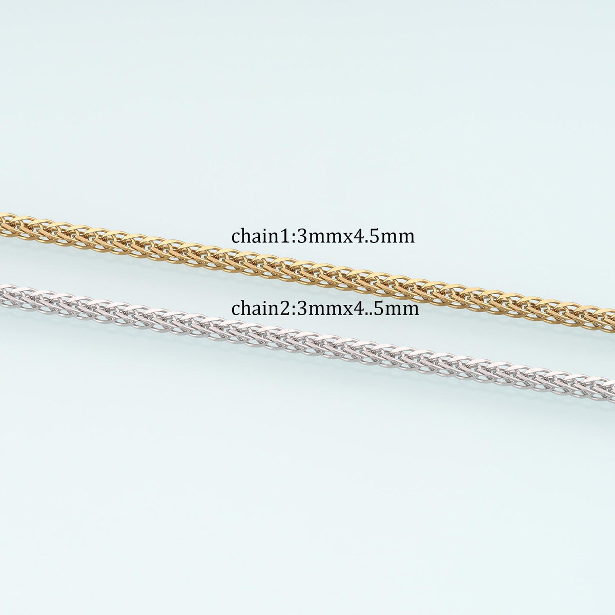 Stainless Steel Chopin Chain,14K Gold Stainless Steel Chain,Waterproof Chain for DIY Necklace Bracelet Making