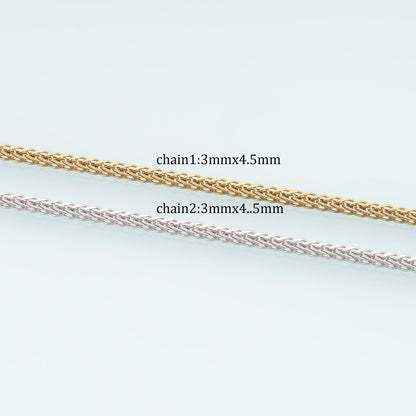 Stainless Steel Chopin Chain,14K Gold Stainless Steel Chain,Waterproof Chain for DIY Necklace Bracelet Making