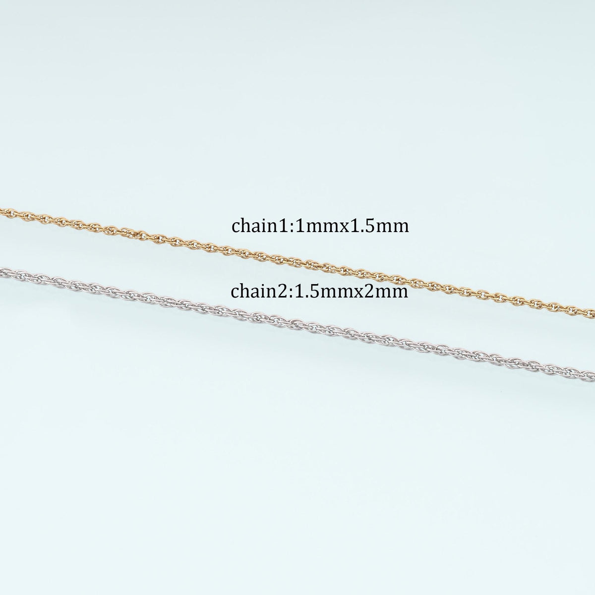 Stainless Steel Chopin Chain,14K Gold Stainless Steel Chain,Waterproof Chain for DIY Necklace Bracelet Making