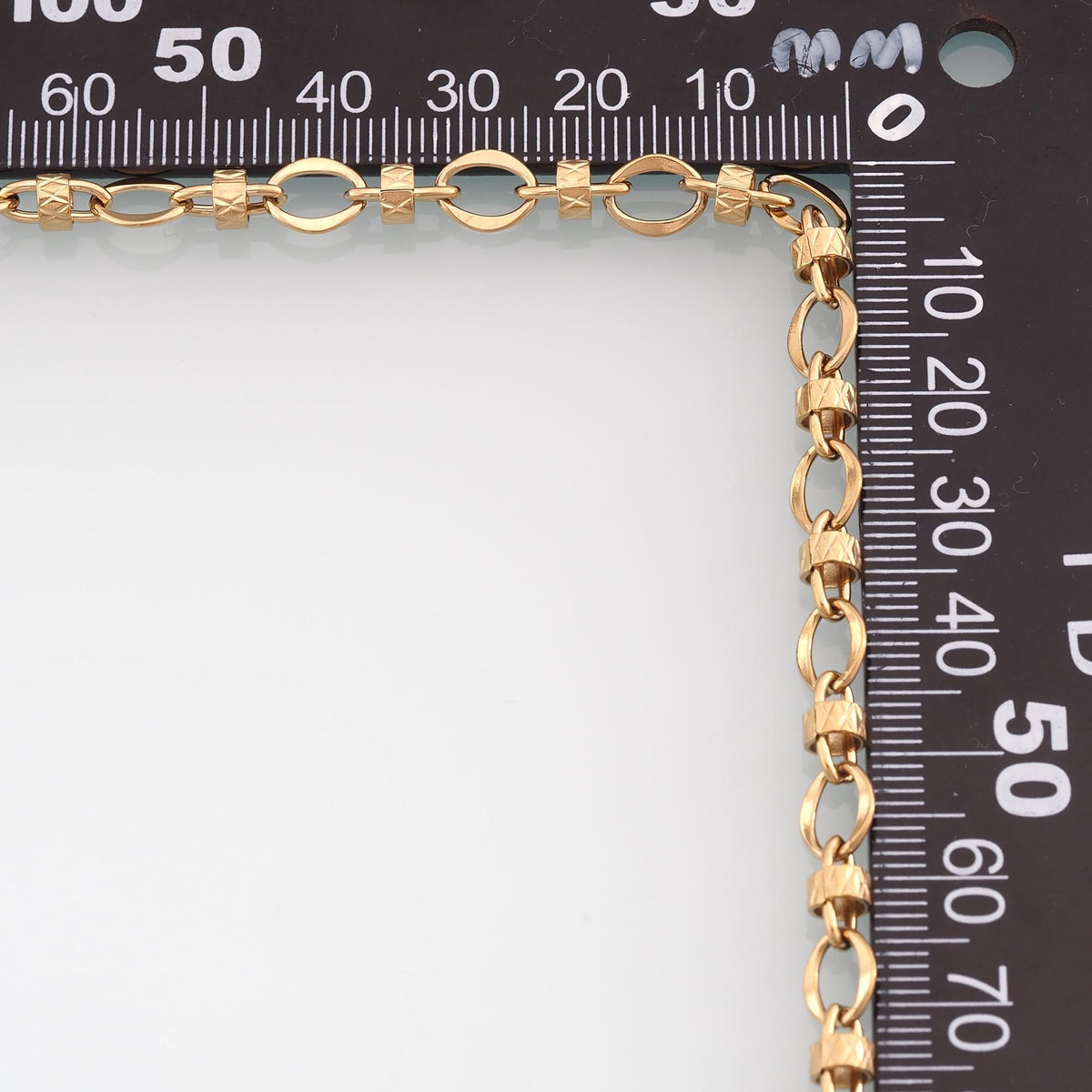 Stainless Steel Embossed Oval Spacer Chain,14K Gold Stainless Steel Chain,Waterproof Chain for DIY Necklace Bracelet Making