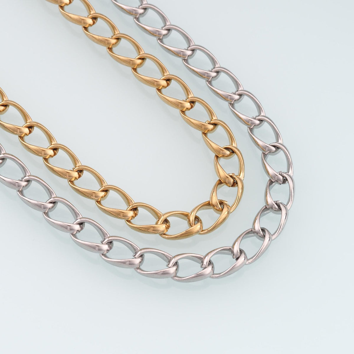Stainless Steel Oval Chain,14K Gold Stainless Steel Chain,Waterproof Chain for DIY Necklace Bracelet Making