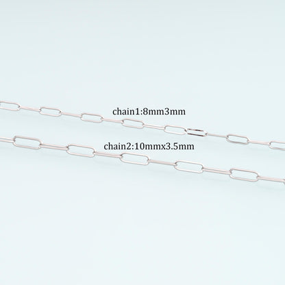 Stainless Steel Oval Chain,Silver Stainless Steel Chain,Waterproof Chain for DIY Necklace Bracelet Making