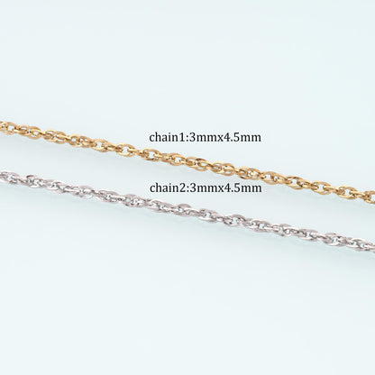 Stainless Steel Figaro Chain,14K Gold Stainless Steel Chain,Waterproof Chain for DIY Necklace Bracelet Making