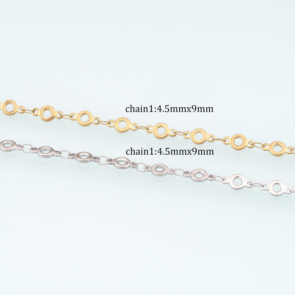 Stainless Steel Hollow Ring Chain,14K Gold Stainless Steel Chain,Waterproof Chain for DIY Necklace Bracelet Making