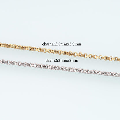 Stainless Steel Figaro Chain,14K Gold Stainless Steel Chain,Waterproof Chain for DIY Necklace Bracelet Making