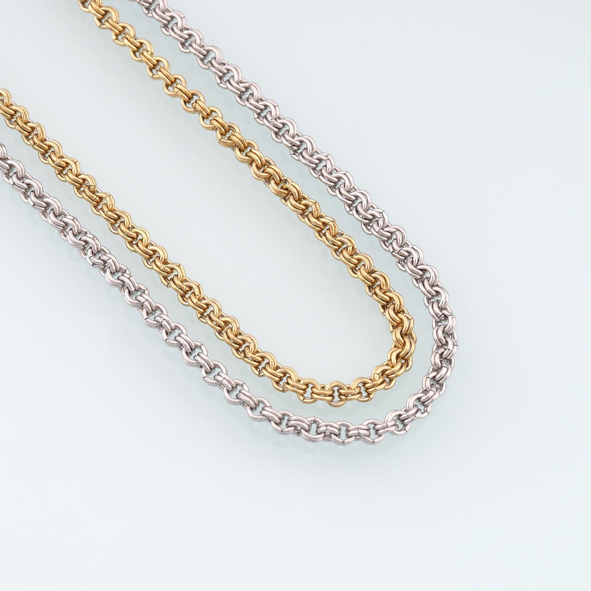 Stainless Steel Figaro Chain,14K Gold Stainless Steel Chain,Waterproof Chain for DIY Necklace Bracelet Making
