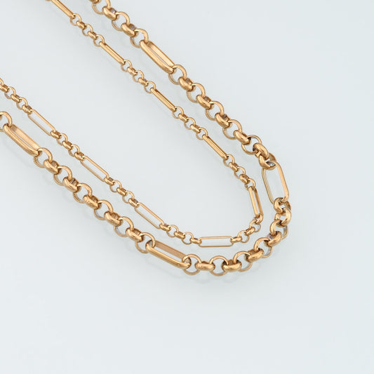 Stainless Steel Figaro Chain,14K Gold Stainless Steel Chain,Waterproof Chain for DIY Necklace Bracelet Making