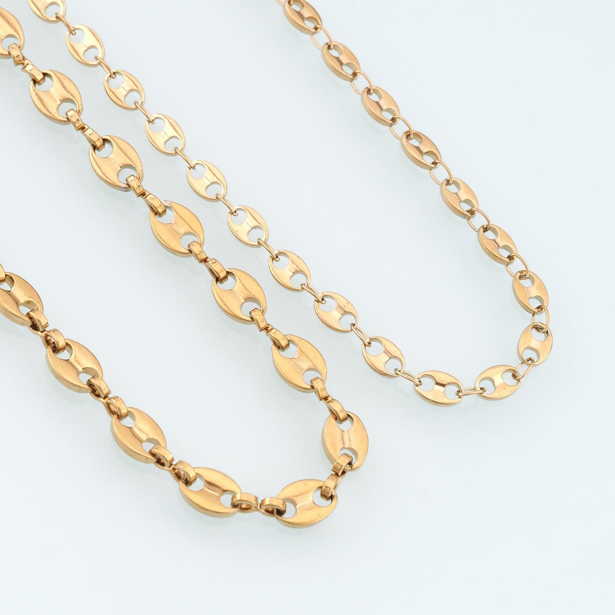 Stainless Steel Coffee Beans Chain,14K Gold Stainless Steel Chain,Waterproof Chain for DIY Necklace Bracelet Making