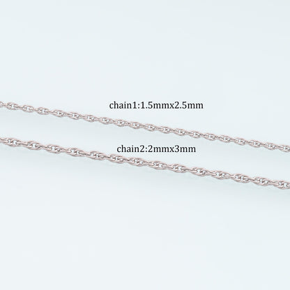 Stainless Steel Chopin Chain,Silver Stainless Steel Chain,Waterproof Chain for DIY Necklace Bracelet Making