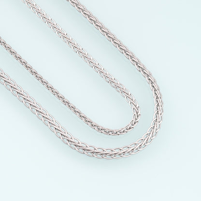 Stainless Steel Chopin Chain,Silver Stainless Steel Chain,Waterproof Chain for DIY Necklace Bracelet Making