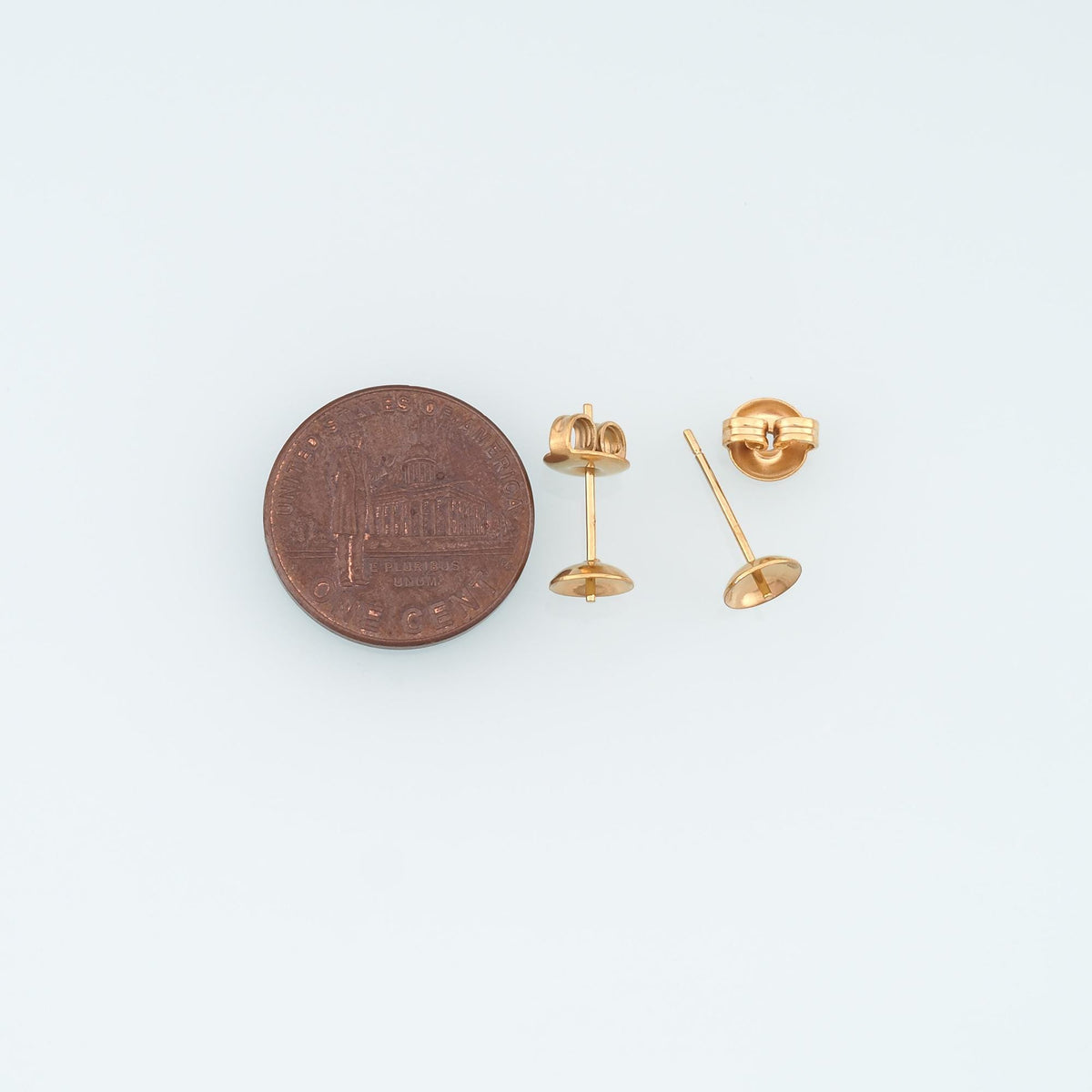 A Pair Stainless Steel Earrings Stud, 14K Gold Filled Waterproof Never Fade Earrings Stud,Everyday DIY Jewelry Ear Stack Jewe