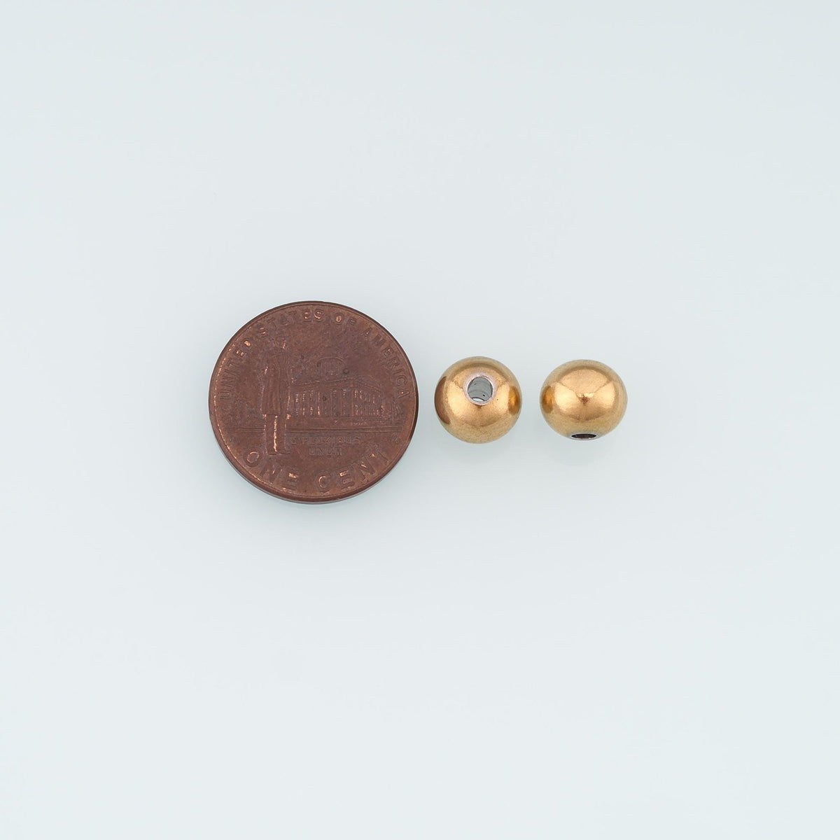 14K Gold Round Round Beads 10 mm, 8 mm for Jewelry Making