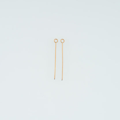 A Pair Stainless Steel Beading Eye Stud, 14K Gold Filled Waterproof Never Fade Earrings Stud,Everyday DIY Jewelry Ear Stack J