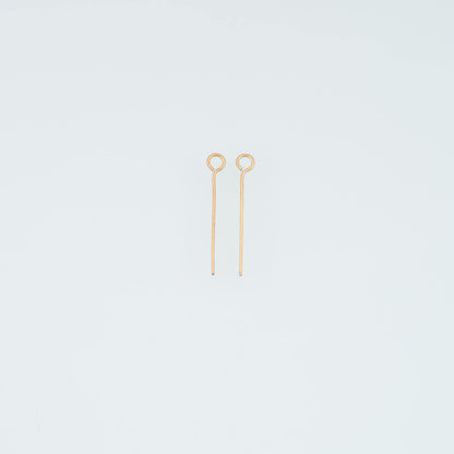 A Pair Stainless Steel Beading Eye Stud, 14K Gold Filled Waterproof Never Fade Earrings Stud,Everyday DIY Jewelry Ear Stack J