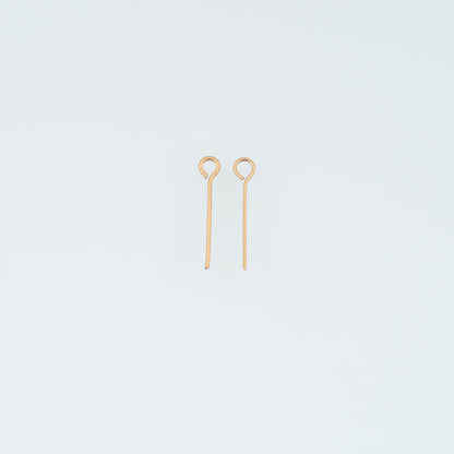 A Pair Stainless Steel Beading Eye Stud, 14K Gold Filled Waterproof Never Fade Earrings Stud,Everyday DIY Jewelry Ear Stack J