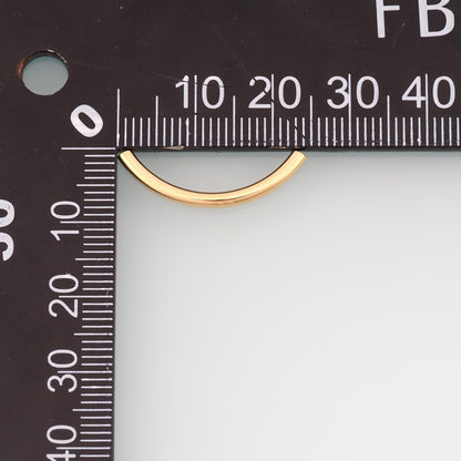 50 PCS Stainless Steel Arc Tubular Beads, 14K Gold Filled Waterproof Spacer Beads,DIY Necklace Bracelet Findings Supplies
