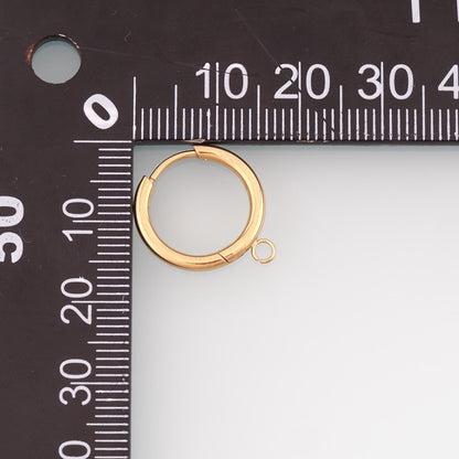 A Pair Stainless Steel Hoop Earrings, 14K Gold Filled Waterproof Never Fade Huggie Hoops,Everyday DIY Jewelry Ear Stack Jewel