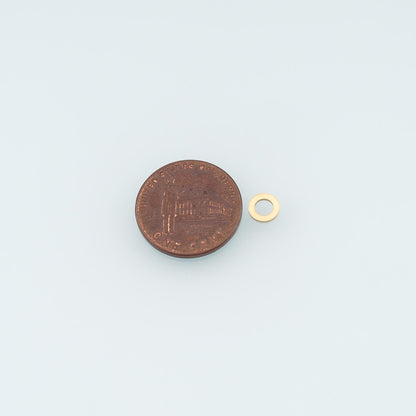 50 PCS Stainless Steel Round Bead, 14K Gold Filled Waterproof Tarnish Findings,DIY Necklace Bracelet Findings Supplies