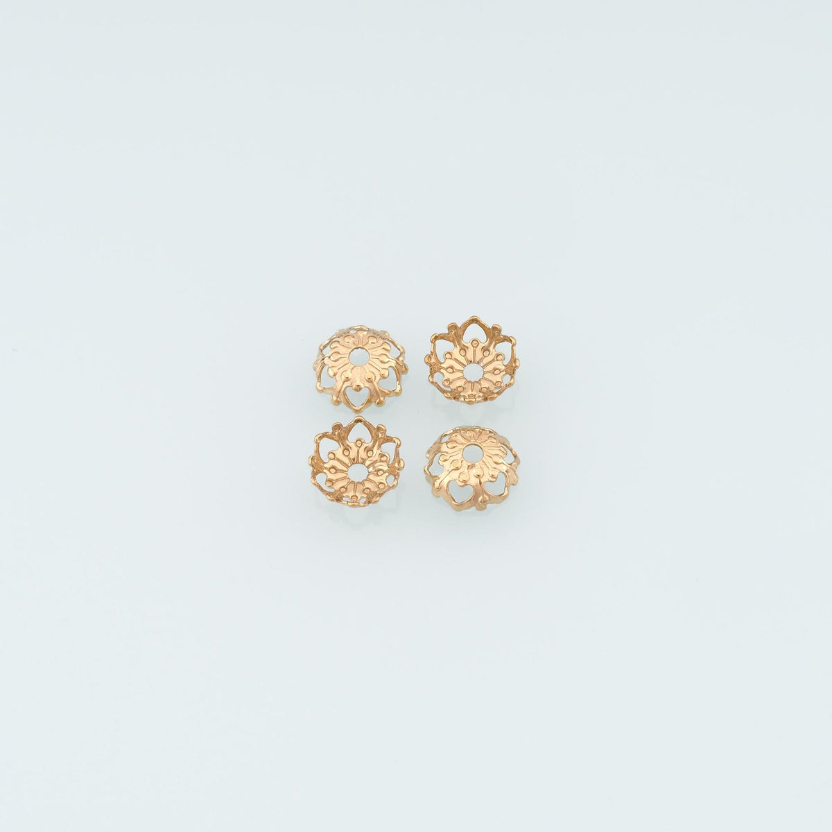 Stainless Steel Flower Beads, 14K Gold Filled Waterproof Never Fade Beads,DIY Necklace Bracelet Findings Supplies